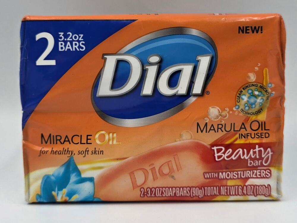 Dial Marula Oil Skin Care Bar 2‑Pack Bars Total New Sealed Discontinued NOS